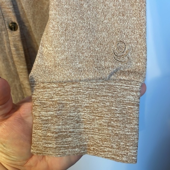 Cuddl Duds Heather Walnut Taupe Super Soft Longline Button Front Cardigan size M - Picture 10 of 16